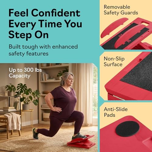 Slant Boards for Exercise, Wooden Slant Board, Calf Stretch Board with 7 Incline Angles, Velour Board, Balance Board & Calf Stretcher, Portable Incline Board for Physical Therapy, Ankle Mobility, Heel & Knees - Image 3
