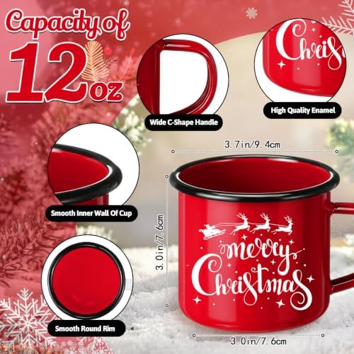 18 Pcs Christmas Gifts Set Xmas Makeup Bags Enamel Mugs Christmas Socks Bulk 2026 Gifts Santa Penguin Party Favors for Adults Coworkers Women Teacher Xmas Winter Party Supplies Decor - Image 4