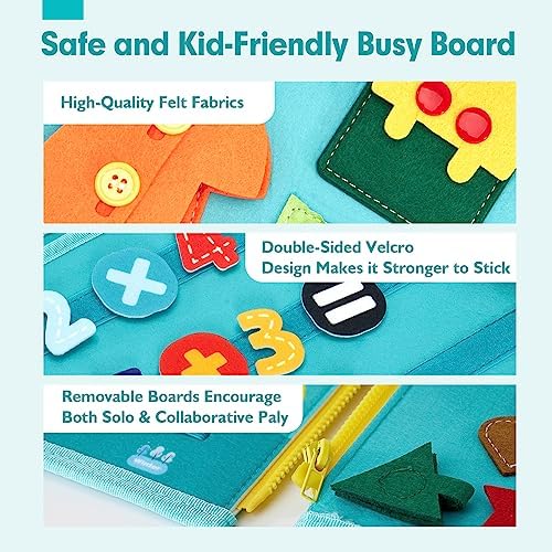 hahaland Busy Board for Toddlers Girls Montessori Toys for 3+ Year Old - Image 5