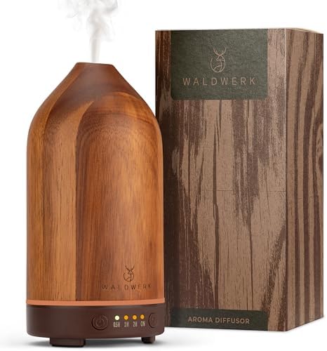 WALDWERK Diffuser (100ml) Made of Premium Acacia Wood - Essential Oil Diffuser for a Pleasant Indoor Atmosphere - Diffusers for Home - Aromatherapy Diffuser - Oil Diffuser by WALDWERK