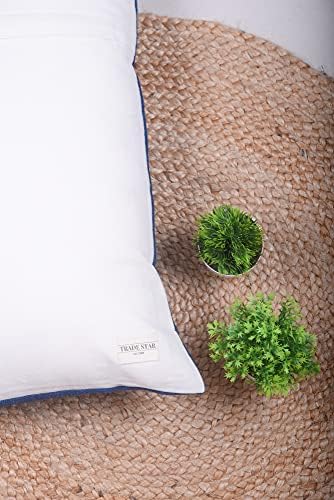 Trade Star Handloomed Authentic Large Bed Pillowcase Throw Cushion Cover 100% Cotton Lumbar Pillow Cover Decorative Spring Farmhouse Indian Couch Pillow for Room Decor (Indigo Blossom 14X22 INCHES) - Image 3