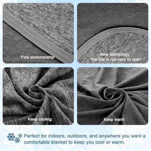 CHOSHOME Cooling Blanket for Hot Sleepers Lightweight Summer Cold Thin Blankets for Sleeping, Hot Flashes Night Sweats, Soft Blanket for Bed,Throw Size, Black - Image 5