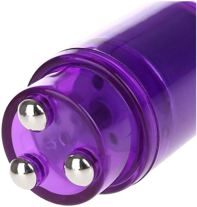 Small Mini Massager Portable Pen for Face, Neck, Head,Back Massage with 4 Heads (1PK Purple) - Image 5