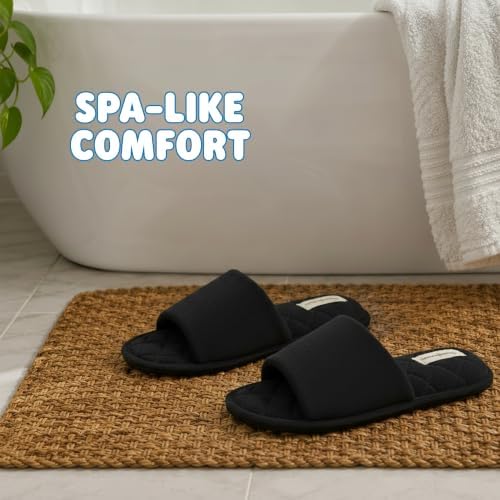 Dearfoams womens Slipper Memory Foam Summer House Shoe Beatrice Terry Slide - Image 2