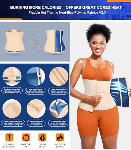 TrainingGirl Waist Trainer for Women Working Out Trimmer Sweat Belly Band - Image 2