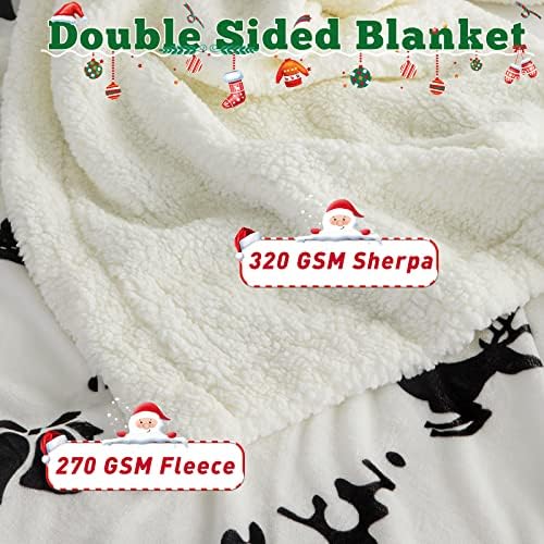 LBRO2M Sherpa Fleece Bed Blanket Super Soft Plush Warm Throw Twin 65"X90" - Image 3