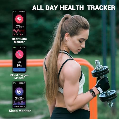 Fitness Tracker, 1.47"Smartwatch with Heart Rate&SpO2 for Android iOS - Image 3