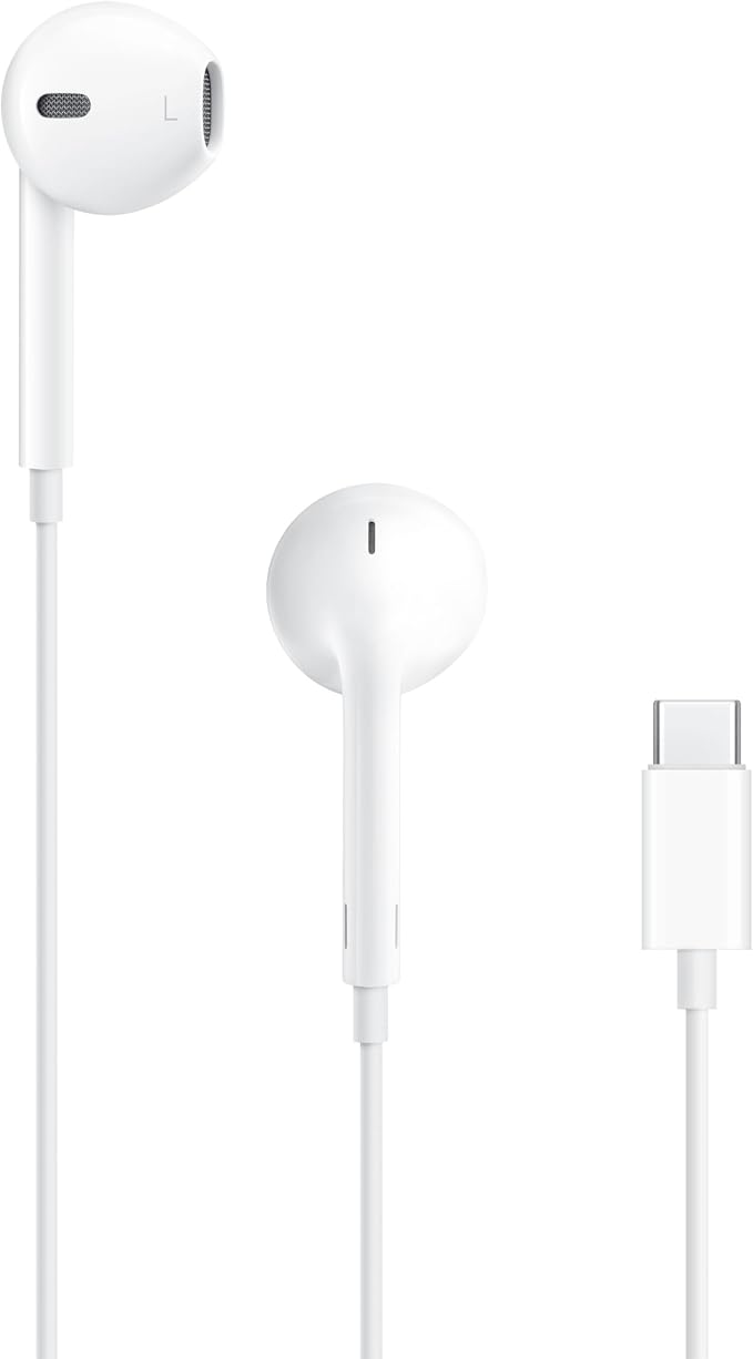 Apple EarPods Headphones with USB-C Plug, Wired Ear Buds with Built-in Remote to Control Music, Phone Calls, and Volume by Apple
