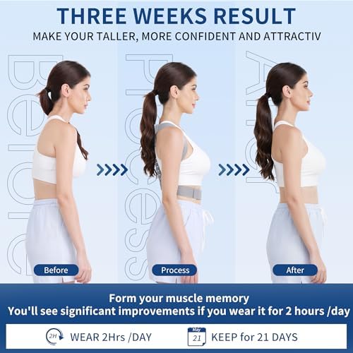 FORTEMOTUS Posture Corrector for Women Men - Back Straightener with Armpit Pad, Adjustable Posture Corrector Women Men, Upper & Lower Back Pain Relief, Targets Scoliosis, Hunchback, Hump, Thoracic, Spine,XL Size,Grey - Image 3