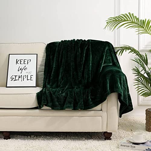 NANPIPER Fleece Blankets, Super Soft Flannel Fuzzy Blanket for Couch, Luxury Cozy Lightweight Microfiber Dog Blanket-Throw Size,Olive Green - Image 4