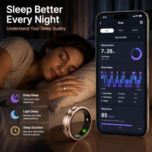 Yihou Smart Ring for Men Women, Health & Fitness Tracker, Ultra-Thin 6.3mm - Image 4