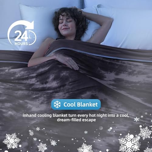 inhand Cooling Throw Blanket for Hot Sleepers (50"x60", Black) - Image 5