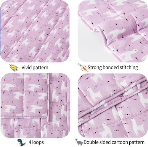 Weighted Blanket - 3 lbs Purple Alpaca Heavy Blanket - Small Size Breathable Lap Blanket(36"x48", 3 lbs) - Image 2