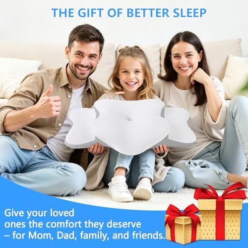 Cervical Neck Pillow for Neck Pain Relief & Side Sleeper | Ergo Pillow for Sleep Apnea, Neck Pain, and Snoring Relief | Orthopedic Memory Foam with Ergonomic Neck Support, White, Large - Image 7