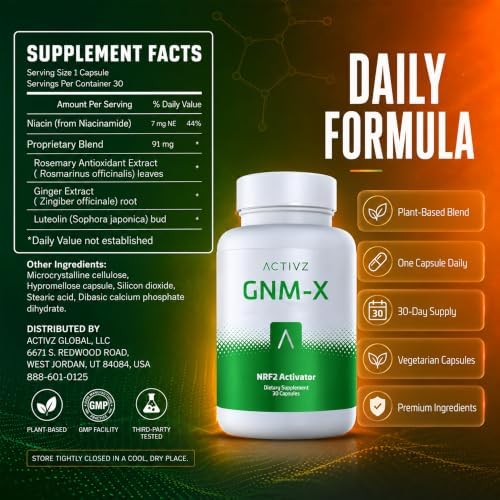 ACTIVZ - GNM-X - Nrf2 Activation Formula with DexKey Tech - 30 Capsules - Image 2