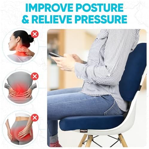 FORTEM Seat Cushion & Lumbar Support for Office Chair, Wheelchair, Car - Image 5