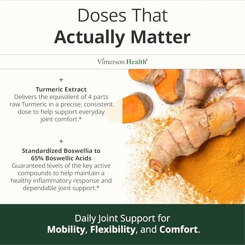 Boswellia Serrata Turmeric Curcumin Supplement: Organic Tumeric, Boswellia Extract, Ginger & BioPerine for Max Absorption – Inflammation & Joint Supplements for Men & Women – Non-GMO – 60 Capsules - Image 5
