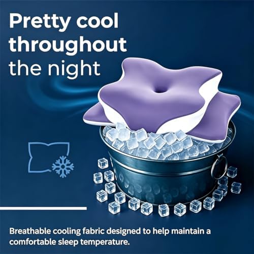 Pillow for Neck Pain Relief, Cooling Memory Foam Cervical Contour Support - Image 2