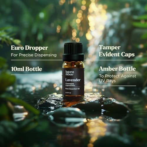 Lagunamoon Essential Oils Set - 12 Piece Premium Grade Home Essentials Oils - for Diffusers, Fragrance, Scents for Candle Making - Natural Aromatherapy Oils for Cars & Home Products, Room Sprays - Image 5