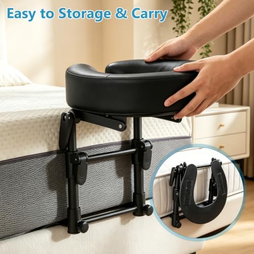 Massage Headrest for Bed, Massage Face Cradle at Home, Adjustable Bed Massage Head Holder for Sleeping Mattress, Face Down Pillow After Eye Surgery (Black) - Image 5