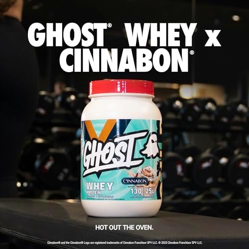 GHOST Whey Protein Powder, Cinnabon - 2LB, 25G of Protein - Image 2
