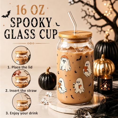Halloween Boo Basket Stuffers for Women Girls, 8pcs Boo Basket for Adults Kids Teens Halloween Care Package Gift Box - Image 3