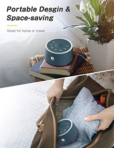Dreamegg D1 White Noise Sound Machine with Baby Night Light, Navy Blue - Image 6