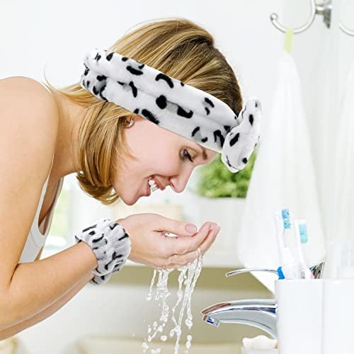 WHAVEL 6PCS Spa Headband and Wristbands Set, Face Wash Headband Wrist Bands for Washing Face Makeup Skincare Hair Band Skin Care Accessories Tools - Image 5