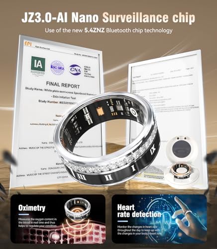 10 Gen Diamond Smart Ring and Wireless Charging Case【Industry Ranking No.1 – 0 Measurement Error】 2026 Smart Ring for Women & Men for Sleep Tracking Wearable Device,Fitness Ring 11# - Image 4