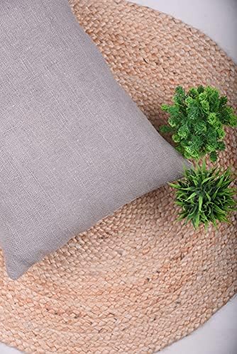 Trade Star Designer Lumbar Throw Cushion Case 100% Cotton Pillow Cover Handcrafted Cushion Cover Mudcloth Pillow Case Authentic Mudcloth Spring Fall Decor Modern (Grey Solid 14X36 INCHES) - Image 4