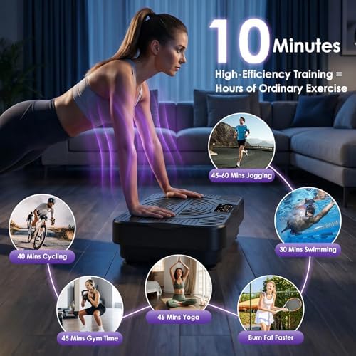 Homesy Vibration Plate Exercise Machine Shake Plate for Lymphatic Drainage - Image 3