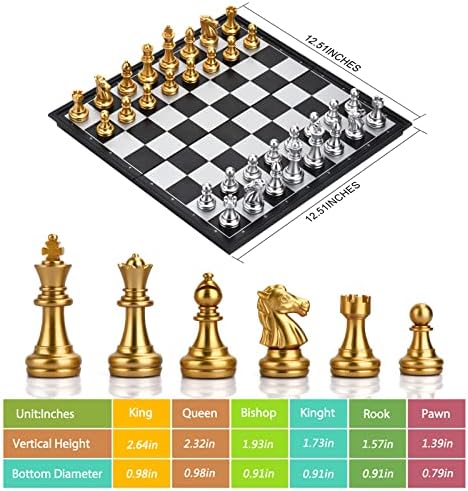 3 in 1 Magnetic Checkers Chess Backgammon Game Set for Kids Adults - Image 2