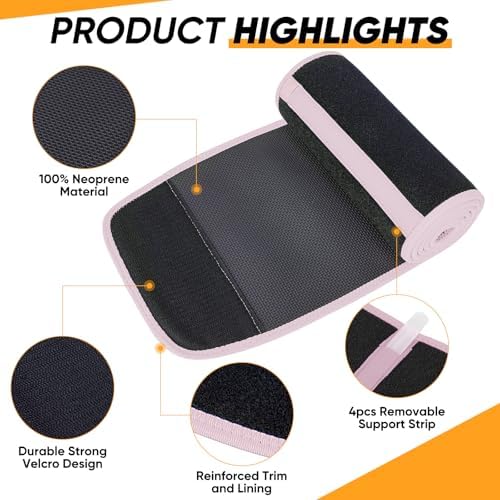 APEXUP Waist Trainer for Women Lower Belly Fat, Men Sweat Band, Stomach Wrap, Waist Trimmer with Removable Lumbar Support - Image 5
