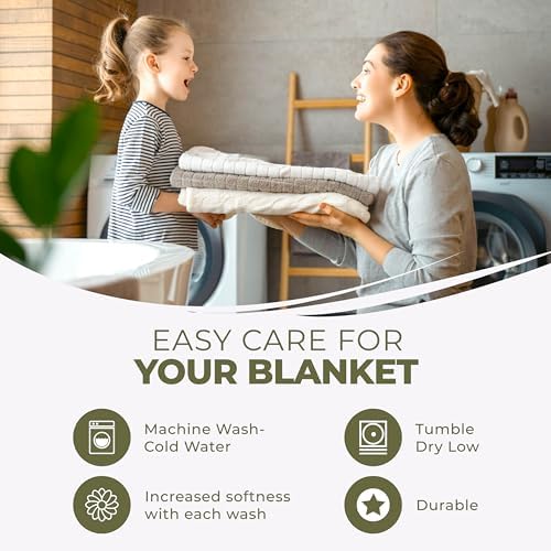 Superior Basketweave Cotton Blanket, Basket Weave Design, Soft, Comfy Cover for Bed, Bedding, Bedroom, Couch Throw, Lounging, Modern Boho Medium Weighted Blankets, King, Sage - Image 4