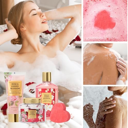 Spa Gifts for Mom, Birthday Gifts - 9 Pcs Bath Spa Gift Baskets for Women - Image 4