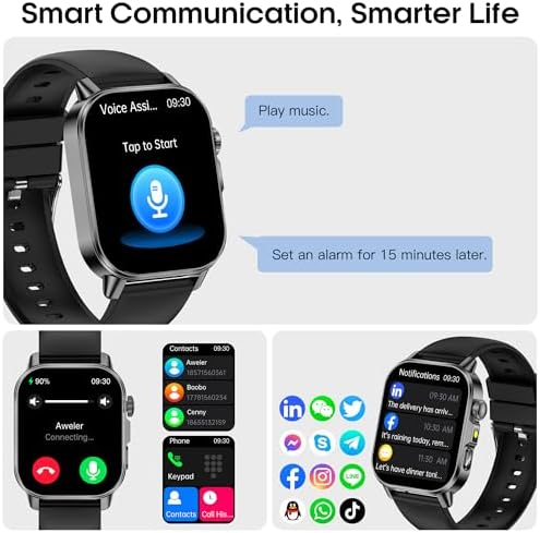 Yowow BIT Smart Watch for Men Women with 2.0" HD Display, Blood Pressure Oxygen Heart Rate Sleep Monitor, 136 Sports Modes, IP68 Waterproof Fitness - Image 6