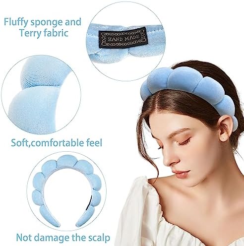 Ayesha Spa Headband for Washing Face Makeup Skincare Soft Sponge Hair band - Image 3