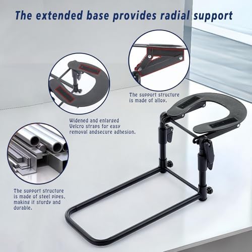 Massage Headrest for Bed, Universal Home Mattress Top Massage Kit, Adjustable Height, Head Holder Face Cradle Face Down Pillow, Home SPA Salon Face Cushion Support Bracket (Black) - Image 5