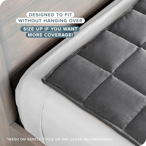 Bare Home Minky Fleece Weighted Blanket (Grey, 80"x87" 30lbs) - Image 3
