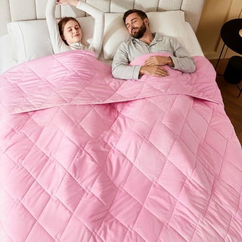 L'AGRATY King Size Weighted Blanket for Adults 15lbs, 80"x87" Cooling by LAGRATY