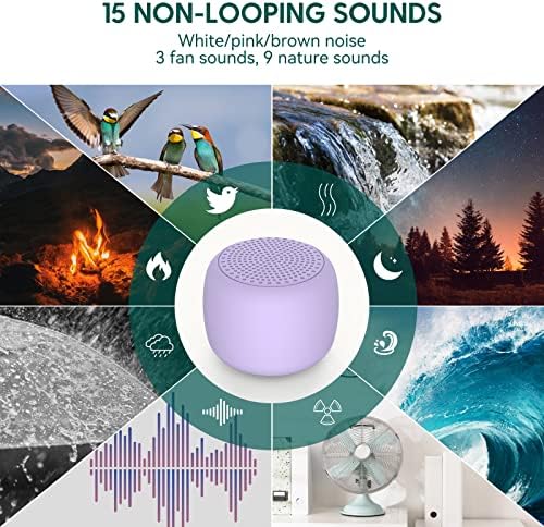 Babelio Pocket Mini Portable White Noise Machine for Travel, 15 Sounds - Image 3