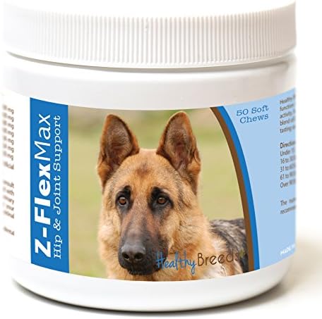 Healthy Breeds German Shepherd Z-Flex Max Hip and Joint Soft Chews 50 Count by HealthyBreeds