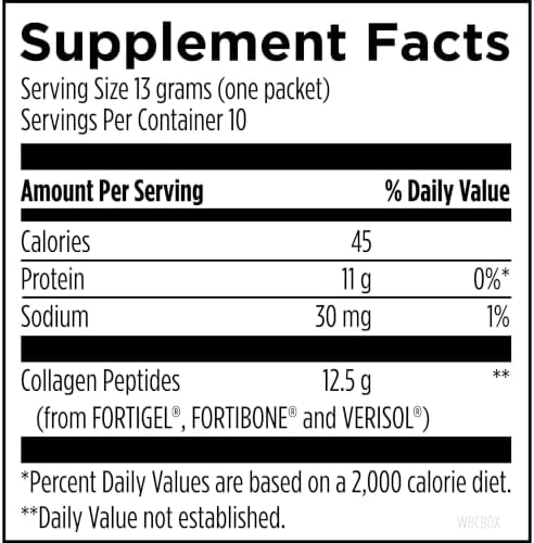 Designs for Health Whole Body Collagen Powder - Hydrolyzed Collagen Peptides Powder for Skin, Joint + Bone Health - Fortigel, Fortibone & Verisol Collagen for Women & Men, Unflavored (10 Packets) - Image 5
