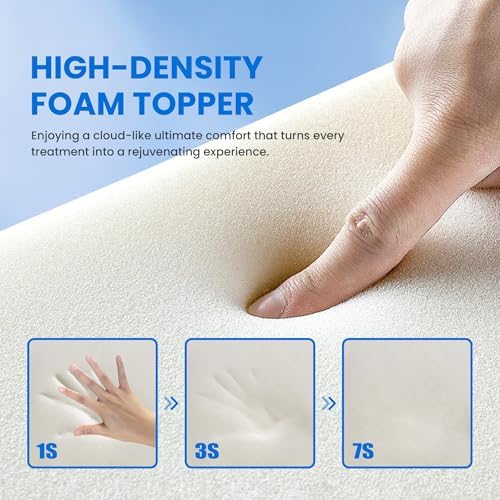 Lash Bed Foam Topper, Massage Table High-Density Foam Mattress Topper, Ergonomic Curved Lash Bed Cushion for Beauty Salon - Image 3