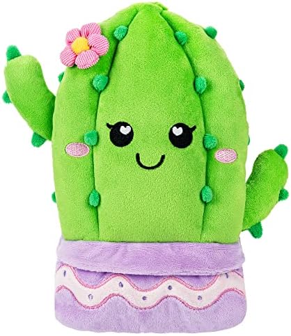 Cactus Microwavable Unscented Heating Pad for Women and Kids- Cute Soft Cozy Pillow Plush Heatable Warm Stuffed Animals - Kawaii Hot and Cold Plushie Food Toy - Cactus Gifts for Girls and Boys by HappyFuel