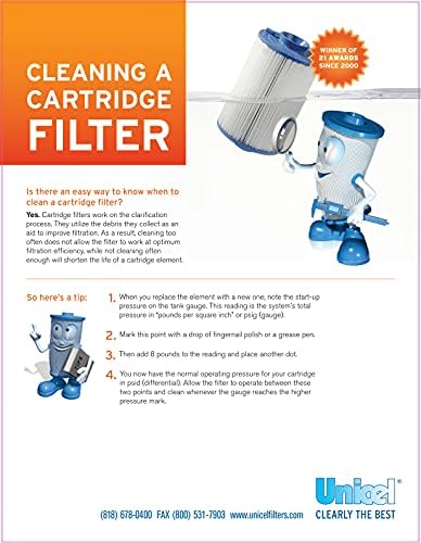 Unicel C-8409 90 Square Foot Media Replacement Pool Filter Cartridge with 174 Pleats, Compatible with Hayward Pool Products, Sta-Rite, and Waterway - Image 6