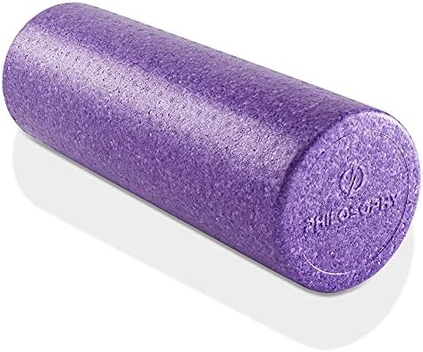 Philosophy Gym 18" High-Density Foam Roller for Exercise, Massage, Muscle Recovery - Round, Purple by PhilosophyGym