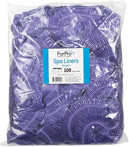 ForPro Spa Liners, Fit All Pedicure Spas, Disposable Pedicure Liners, Purple, 100-Count (Pack of 2) - Image 2