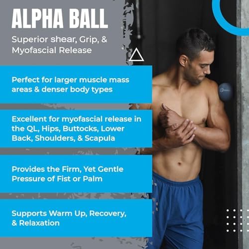 Tune Up Fitness – Alpha Ball | Large Therapy Ball | Massage Ball for Myofascial Release, Pain Relief - Back, Shoulders, Hamstrings, Hips, Glutes - Image 2