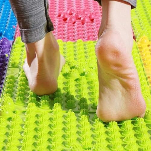 Foot Massage Mat Acupressure Mat Reflexology Walking Toe Plate Massage Pad Bathroom Yoga Anti-Slip Outdoor Game 4PCS (Green) - Image 2